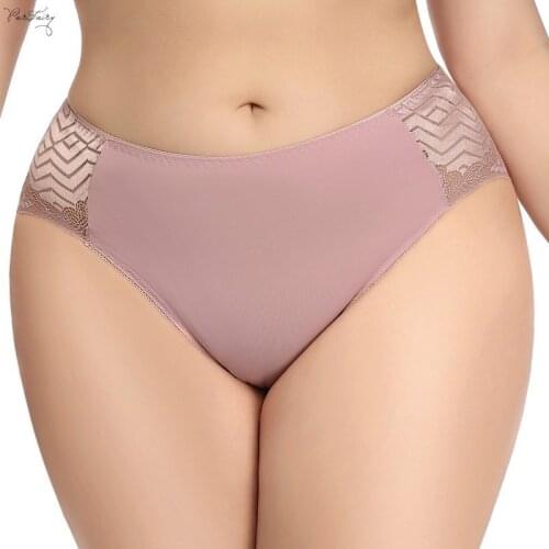 Parifairy 2020 Autumn Winter Women Ultra Thin Intimates Underwear Female Sexy Wave Lace Side Briefs Ladies Plus Size 5Xl Panties