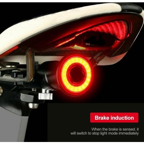 Waterproof USB Bike Taillight Bicycle Smart Auto Brake Sensing Light Rear Light Accessories