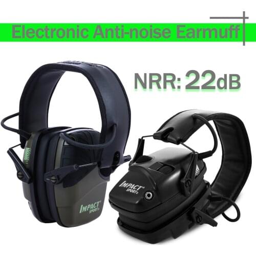HOT SALE!!!Electronic Shooting Earmuff Outdoor Anti-noise Impact Sound Headset Tactical Hearing Protective Headset Black NEW