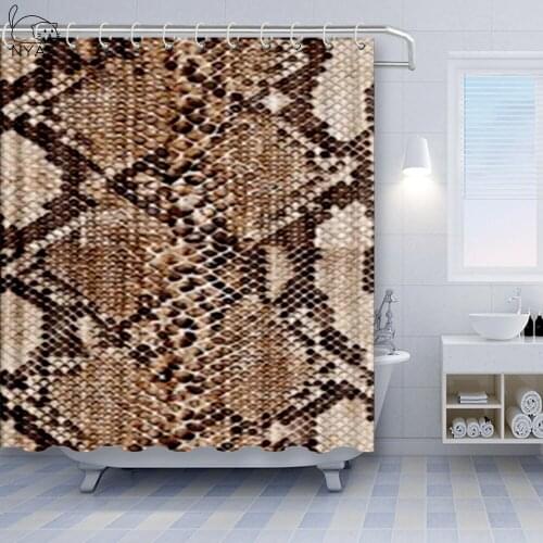 Purple Abstract Animal Leopard & Africa Black Camouflage Jungle Shower Curtain Polyester Fabric Bathroom Curtain