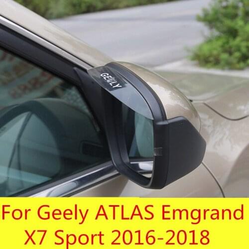 Rearview mirror rain eyebrow translucent rain eyebrow mirror car Accessories For Geely ATLAS Emgrand X7 Sport 2016-2018