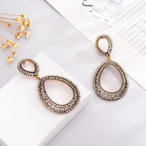 MAIKALE Simple Water Drop Shaped Drop Earrings For Women Zinc Alloy Big Dangle Earrings Fashion Jewelry Send Gift Wholesale 2021