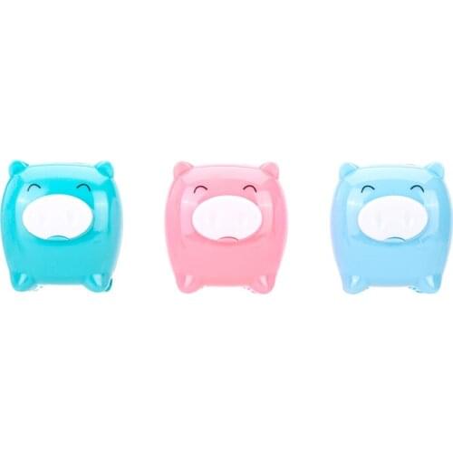 1 pcs Deli cute Kawaii Animal pig sweet candy color pencil pencil sharpener Korean school supplies for children stationery
