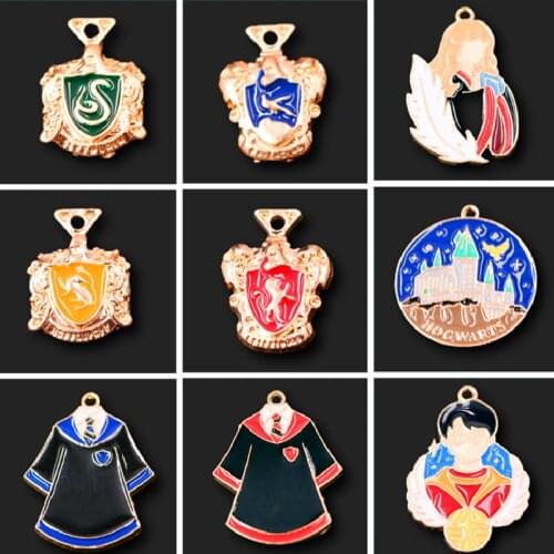 1Pack Enamel Magic Badge and Magic Props Pendant Popular Bracelet Earrings Metal Accessories DIY Charms Jewelry Carft Findings