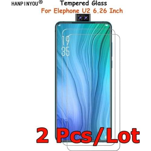 2 Pcs/Lot For Elephone U2 6.26" Tempered Glass Screen Protector Ultra Thin Explosion-proof Protective Film Guard