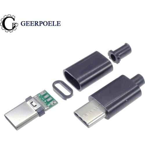 50 pcs/lot Type C 24P Connectors Plug Micro USB Male Set Case Conector Pcb Connettori Elettrici Phone Prise Enchufes