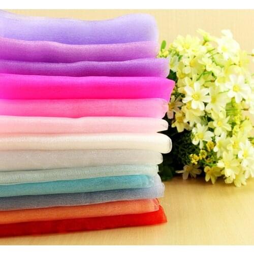 72CM X10Mcrystal Yarn ColorfulTissue Tulle Roll Spool Craft Sheer Gauze Table Tulle Wedding Party Decoration Organza 6Z SH015-2