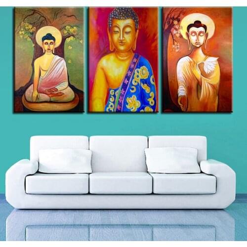 Embroidery Diamond Golden Buddha Bamboo Picture Home Decor Painting Tree Full Round Drill Cross Stitch Gift Flowers Wall Sticker