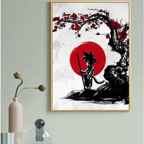 5d Diamond Painting Goku Anime Characters Japan Artwork Black White Wall Art Child Room Decor Diamond Embroidery Cartoon Monkey