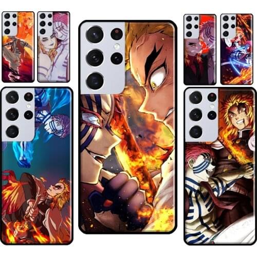 Akaza Kyojuro Rengoku Case For Samsung Galaxy S21 Ultra Note 20 S20 FE S8 S9 S10 Note 10 Plus S10e Phone Cover
