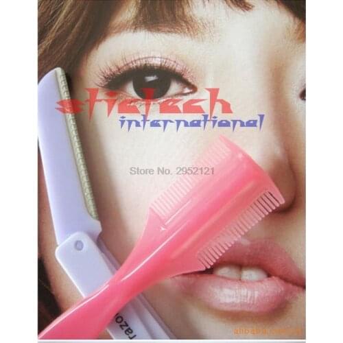 By dhl or ems 200set Beauty toiletry kit 604 beauty small tools eyebrow set eyebrow knife eyebrow comb set