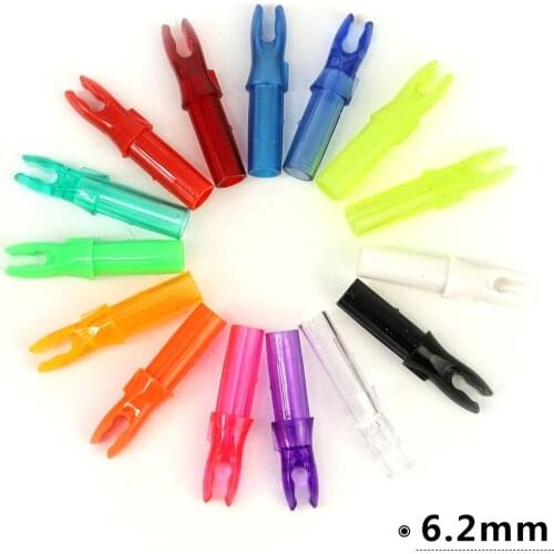 Hottest 15 Colors 20pcs Archery Arrow Internal Nocks For ID 6.2mm Carbon Fiberglass Arrow Shaft DIY Archery Accessory