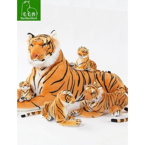 Simulation Tiger Stuffed Animals Plush Toy Soft Pillow Giant Stuffed Animals Cute Plush Toys Children Christmas Gift BC50MR