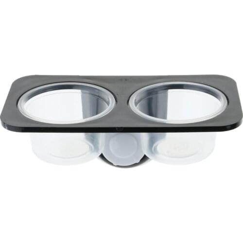 Reptile Feeder Single Double Feeding Bowl Food Water Breeding Dispenser Plastic Feeding Dish Pot