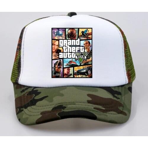Fashion Grand Theft Auto V 5 GTA 5 Baseball caps Hot Game GTA 5 Fans Cap Cool Summer Mesh Net Trucker Caps Hat