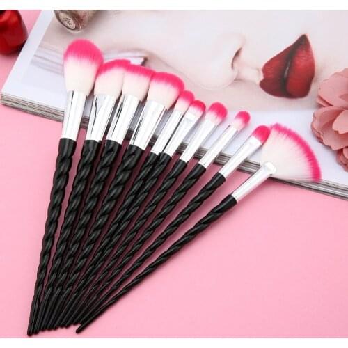 10pcs Unicorn Makeup Brush Set Foundation Blending Powder Eye shadow Make Up Brushes Red Black Cosmetic Beauty Make Up Tools