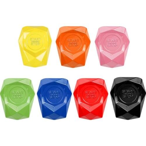 Alloy Car Engine Push Button Protection Cover Start Stop Engine Decorative Car Ignition Switch Cover Trim Suitable for Most Car