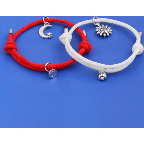 New Sun Moon Magnetic Attraction Couple Bracelet Magnet Attract Friendship Hand Strap Jewelry bracelet women