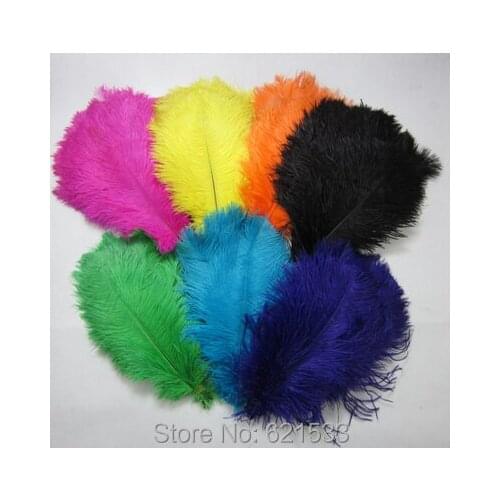 Wholesale!300pcs/lot!Wedding Mixed Colour natural ostrich feathers 14-16inch/35-40cm diy hot Perfect freeshipping
