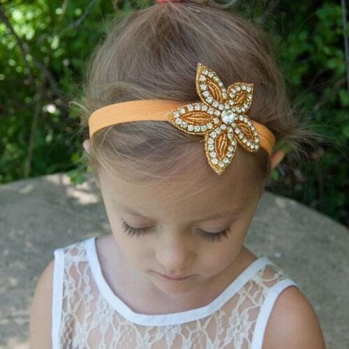 Naturalwell Baby Girl Rhinestone Gold Star Headband Hair Bands Kids Girls Wedding Party Hair Accessories Princess Headwear HB020