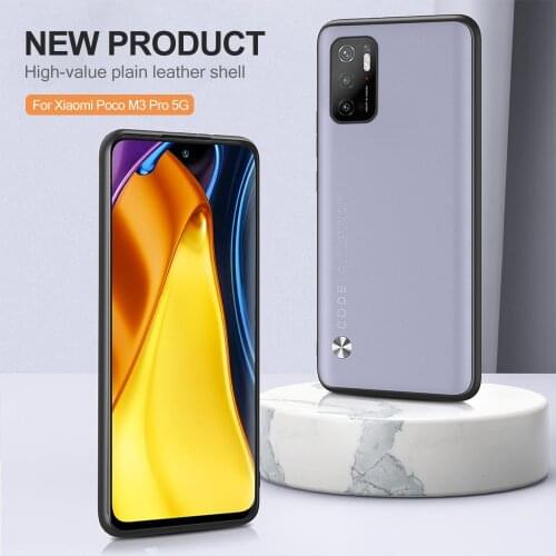 Plain leather phone case for xiaomi poco m3 pro x3 nfc f3 poxo poko m x f 3 m3pro x3nfc shockproof silicon soft back cover shell