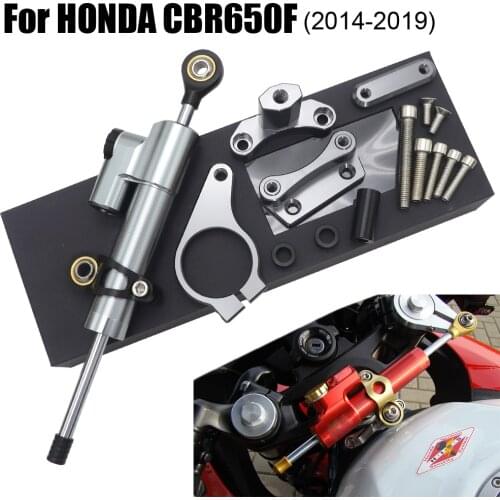 For HONDA CBR650F CBR 650F CBR650 F 2014 2015 2016 2017 2018 2019 Motorcycle CNC Adjustable Steering Damper Stabilizer Mounting
