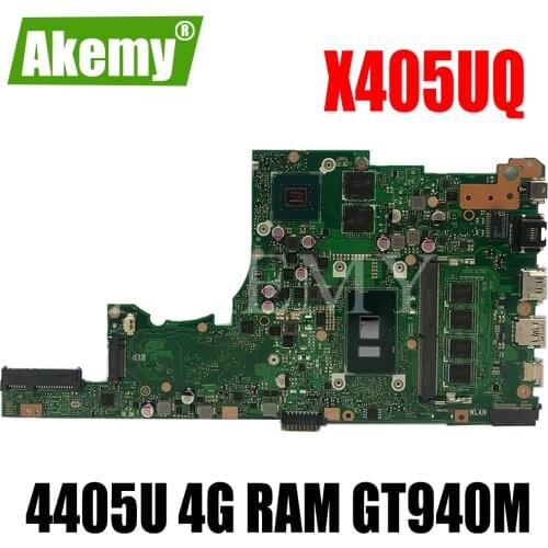 SAMXINNO For Asus X405U X405UN X405UR X405URR X405URP X405UQ X405UF Laotop Mainboard X405UQ Motherboard with 4405U 4G RAM GT940M