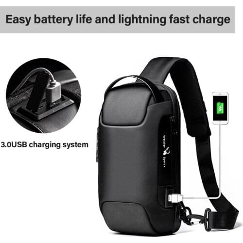 Anti-theft Men Waterproof Oxford Multifunction Crossbody Bag Shoulder Bags Sling Messenger Chest Bag Pack For Male female