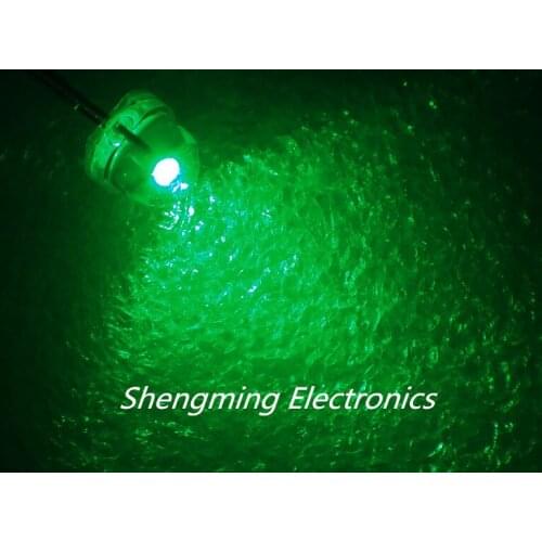 100PCS 5mm Straw Hat LED Green Light Colour LED Emitting Diode super bright Diffused light