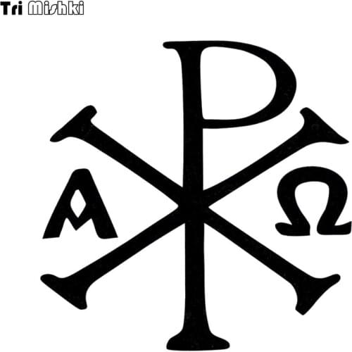 Tri Mishki HZX1023# Byzantine Chi Roh car sticker funny Vinyl Decals Motorcycle Accessories Stickers