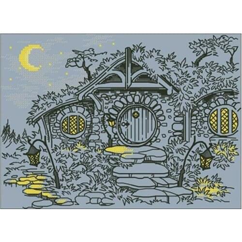 Moonlight Magic House patterns Counted Cross Stitch 11CT 14CT DIY wholesale Chinese Cross Stitch Kit Embroidery Needlework Sets