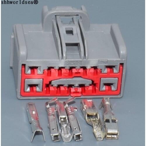 Worldgolden 14pin auto plastic cable wire harness unsealed connector with terminals 7283-6447-40