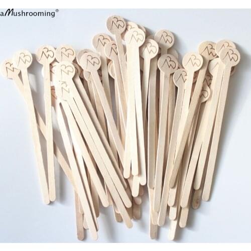 X100 Personalised wooden coffee stirrer coffee accessories Stir Sticks wooden stirrers palitos coctail custom Wood Coffee Sticks