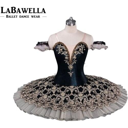 Adult Performance Doll Pancake Tutu Dress BT9071 Vienna Winter Women Competiton Black Ballet Professional Tutu Costume