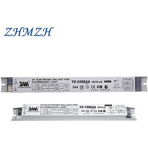 ZHMZH 3AAA YZ-158EAA YZ-258EAA 220V 2*58W 2*55W T8 Electronic Ballast For T8 Fluorescent Lamp Advertising Light Box Rectifier