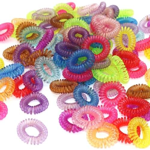 100/200/300/500Pcs Colorful Telephone Wire Line Gum Elastic Hair/Band/Ties/Rings for Women Girls Rubber Band Hair Accessories