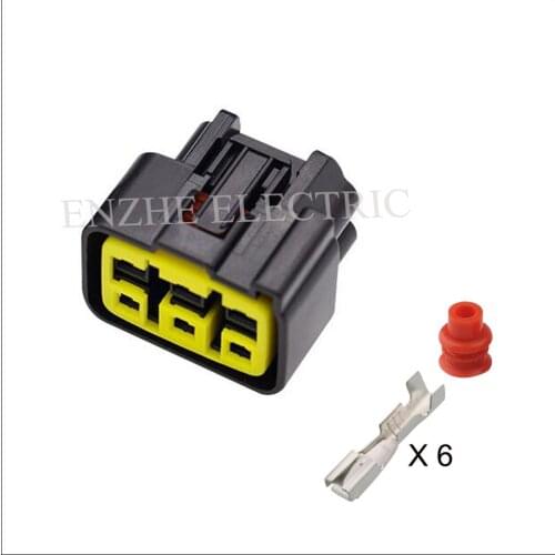 100set DJ70610-3-21 car wire female cable Waterproof sheath 6 pin connector automotive Plug socket include terminals and seal