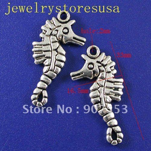 15PCS 34x15mm Tibetan Silver hippocampi charm pendant H0018