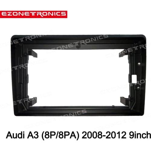 2/1Din Car no DVD Frame Audio Fitting Adaptor Dash Trim Facia Panel 9inch For Audi A3 (8P/8PA) 2008-2012 Double Din Radio Player