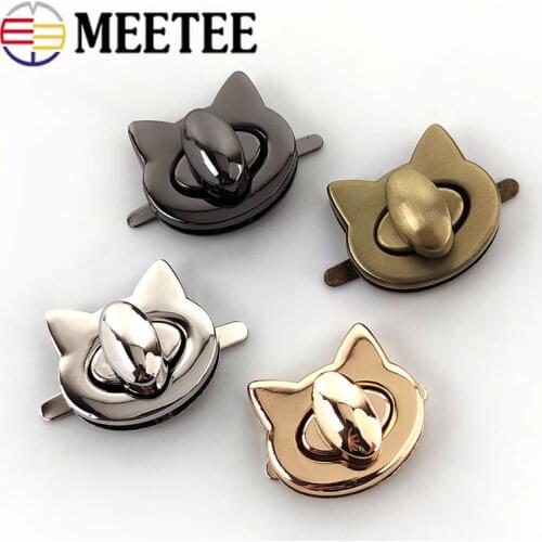 2/5/10pcs 25X28mm Meetee Handbag Bag Locks Buckles Twist Turn Lock for DIY Replacement Purse Snaps Clasp Closure Accessories