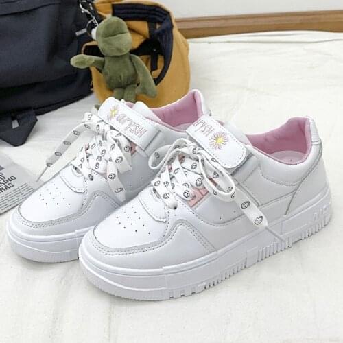 2021 Women Casual Shoes Hot Sale Spring Women Sneakers Fashion Breathable PU Women Shoes Flats Platform Shoes Zapatillas Mujer