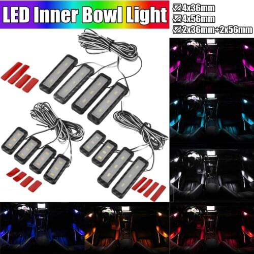 4 Pcs Universal Decorative Lights Auto Atmosphere Lamp Lnterior Armrest Door Handle LED Lighting Lnterior Car Bowl