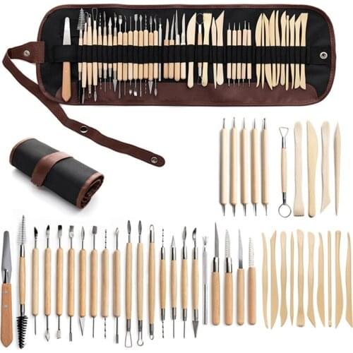 42pcs DIY Clay Sculpture Pottery Tool Carving Point Drill Pen Ceramics Sculpting
