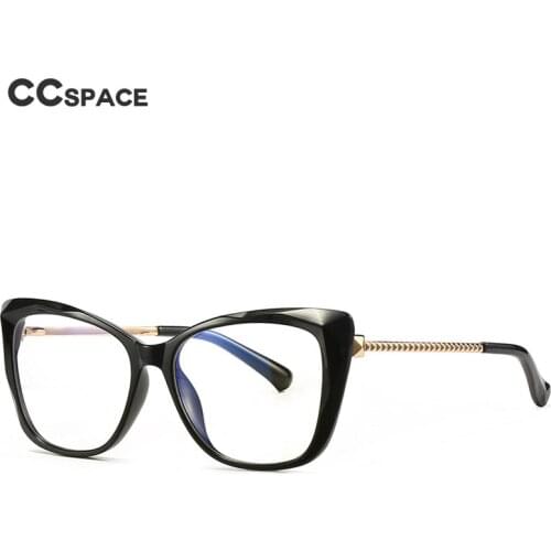 49649 Cat Eye Crystal Trim Anti Blue Light Optical Glasses Frames Square Men Women TR90 Fashion Computer Eyeglasses
