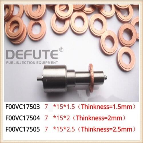 7x15mm/9x18mm EURO-III common rail injector nozzle copper pad gasket for diesel injector sealing, diesel pump repair tool parts