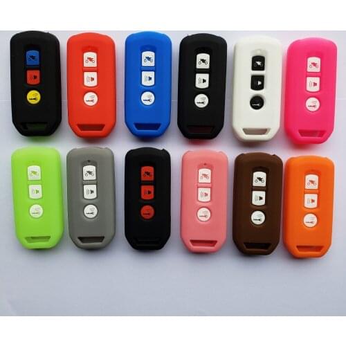 74pcs Motor Scooter Silicone Case Holder For HONDA 2016-2018 PCX 150 125 Hybrid Motorcycle Protective Cover 3 Button Remote