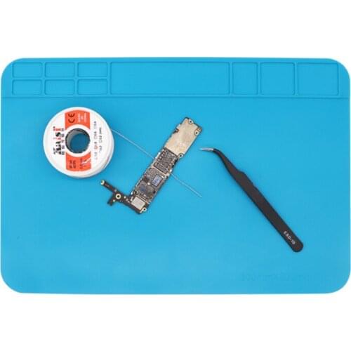ESD Mat Heat Insulation Working Mat with Magnetic Groove Heat-resistant Adsorption Soldering Mat Station Repair Insulator Pad