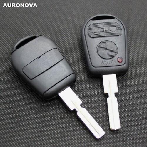 AURONOVA New Replace Key Shell for BMW Z3 Z4 X5 E46 325i 325ci 325xi 330i 330ci 330xi 3 Buttons Hu58 Blade Remote Car Key Case