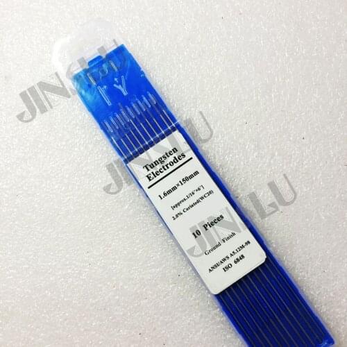 Free shipping 100PCS WC20 2% Ceriated Tig Tungsten Electrode Grey Head 1.6*150mm