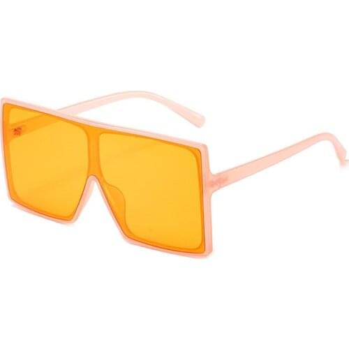 Oversized Sunglasses Women 2020 Retro Glasses Mixed Colors Wholesale Bulk One Piece Sunglasses Female Large Orange Shades UV400